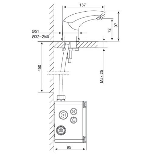 Vòi lavabo cảm ứng American Standard Entry AC WF-8611