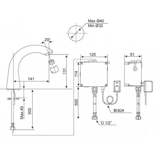 Vòi lavabo cảm ứng American Standard Selectronic WF-8805