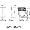 Nắp bồn cầu tự rửa cơ Inax CW-S15VN