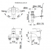 Vòi lavabo nóng lạnh Inax LFV-211S 3 lỗ