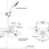 Vòi sen tắm nóng lạnh Toto TBS03302V/ TBW02006A