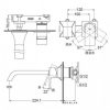 Vòi lavabo nóng lạnh gắn tường Toto TLG08308B