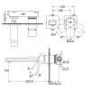 Vòi lavabo nóng lạnh gắn tường Toto TLG10308B