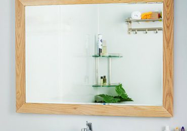 [Tổng hợp] Mẫu gương nhà tắm khung gỗ treo tường ĐẸP