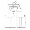 Lavabo chân dài American Standard Concept 0553-WT/ 0742-WT