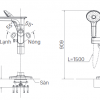 Vòi xả bồn tắm đặt sàn Inax BFV-656S