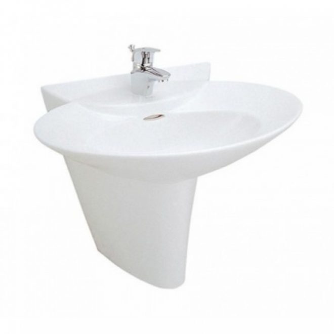 Chậu lavabo chân lửng Toto LHT908C